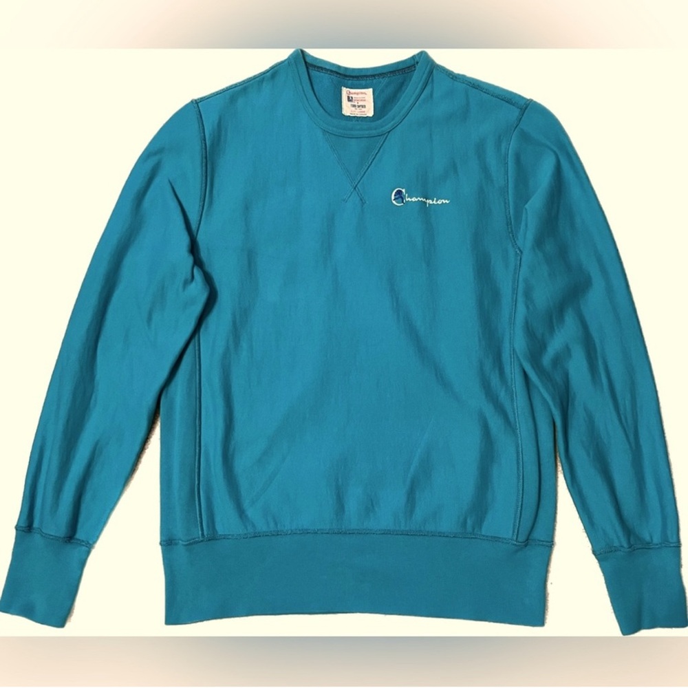 Todd Snyder x Champion Relaxed French Terry Crewneck - Made in Canada Large Blue